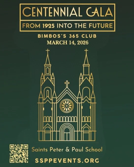 Sts. Peter &amp; Paul School turns 100! On March 14, celebrate their centennial at the event of the season @bimbos365club You know it will be a good time! They have educated generations of North Beach children and continue the tradition. Tickets avai
