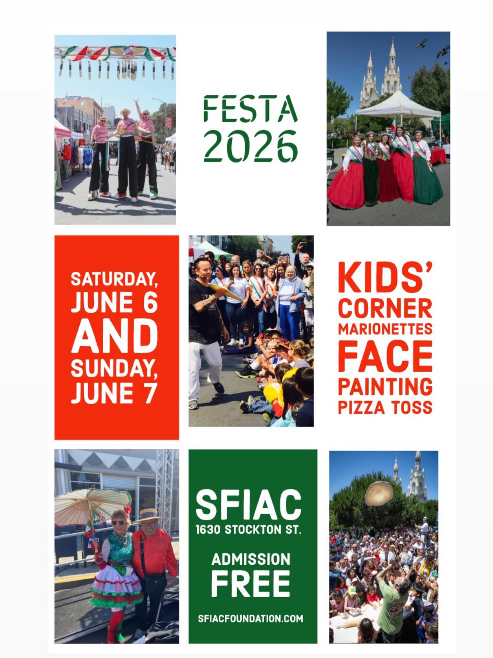 Festa Italiana for the whole family 🇮🇹🌁. Sip, shop, eat and dance.  FREE for the whole family