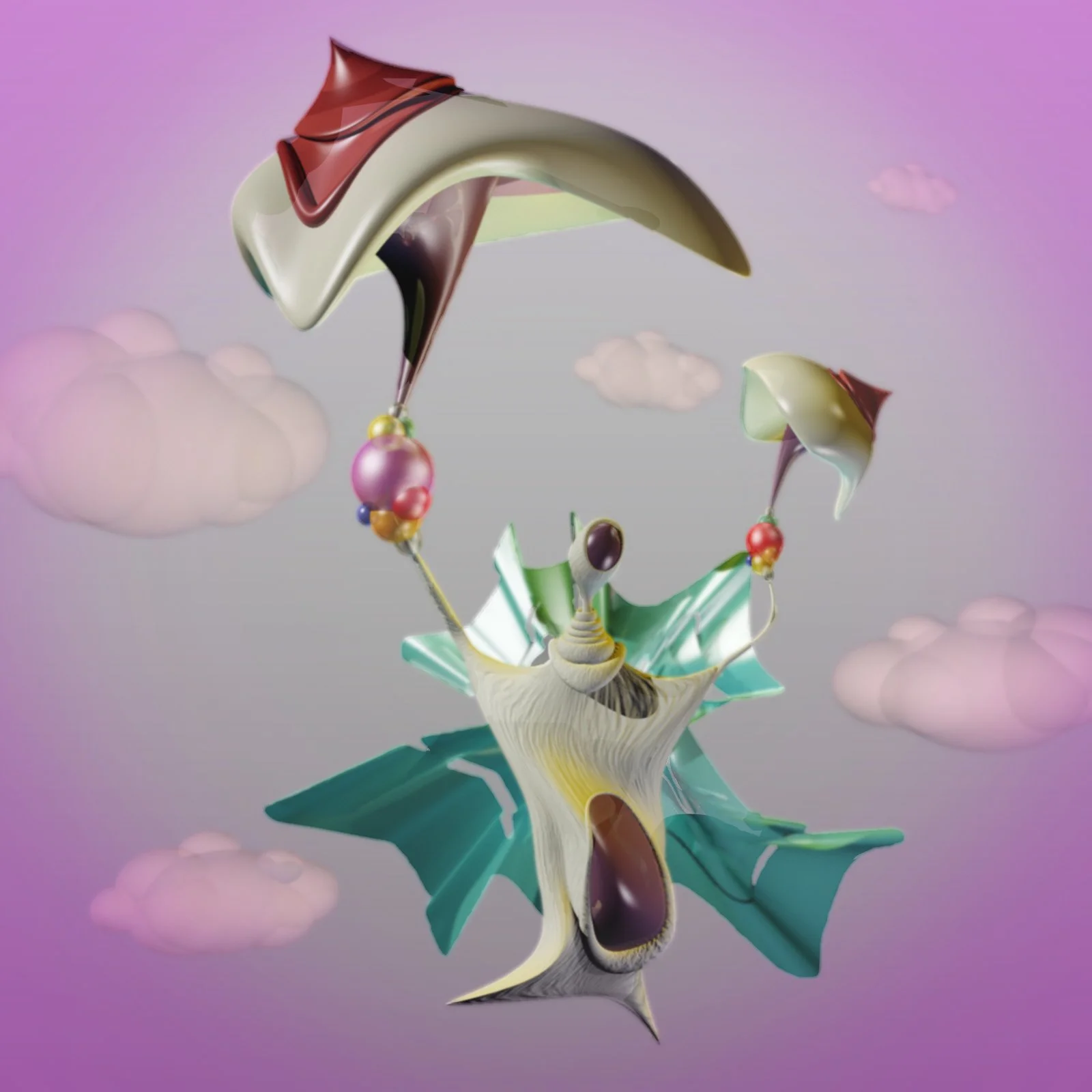 Phenomenological Self - Printed Digital Rendering - 19" x 19" - 2021 