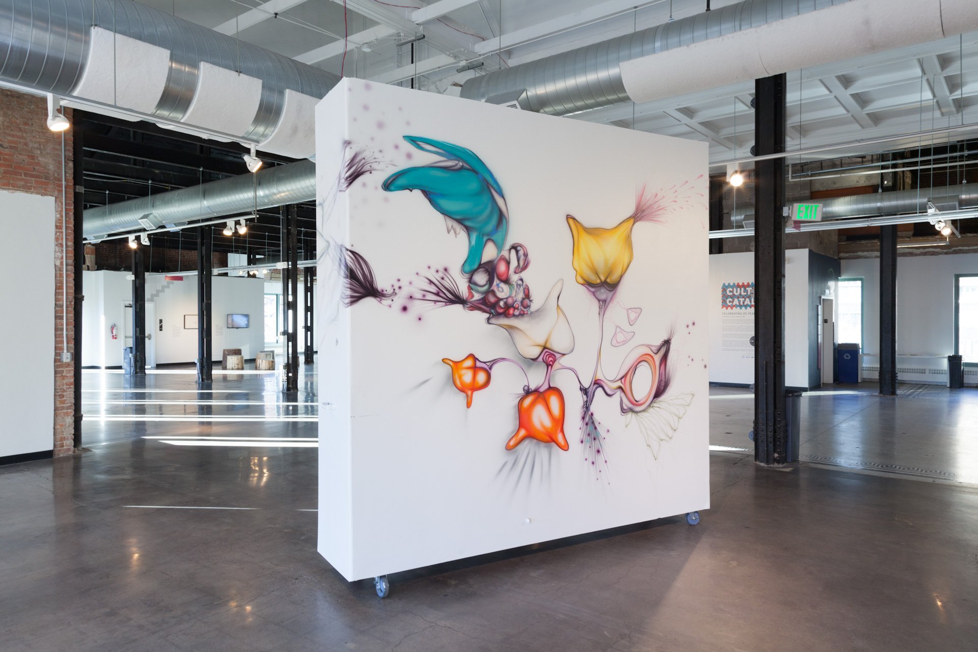 Milk & Cookies - Acrylic on floating wall - 8' x 8' - 2015
