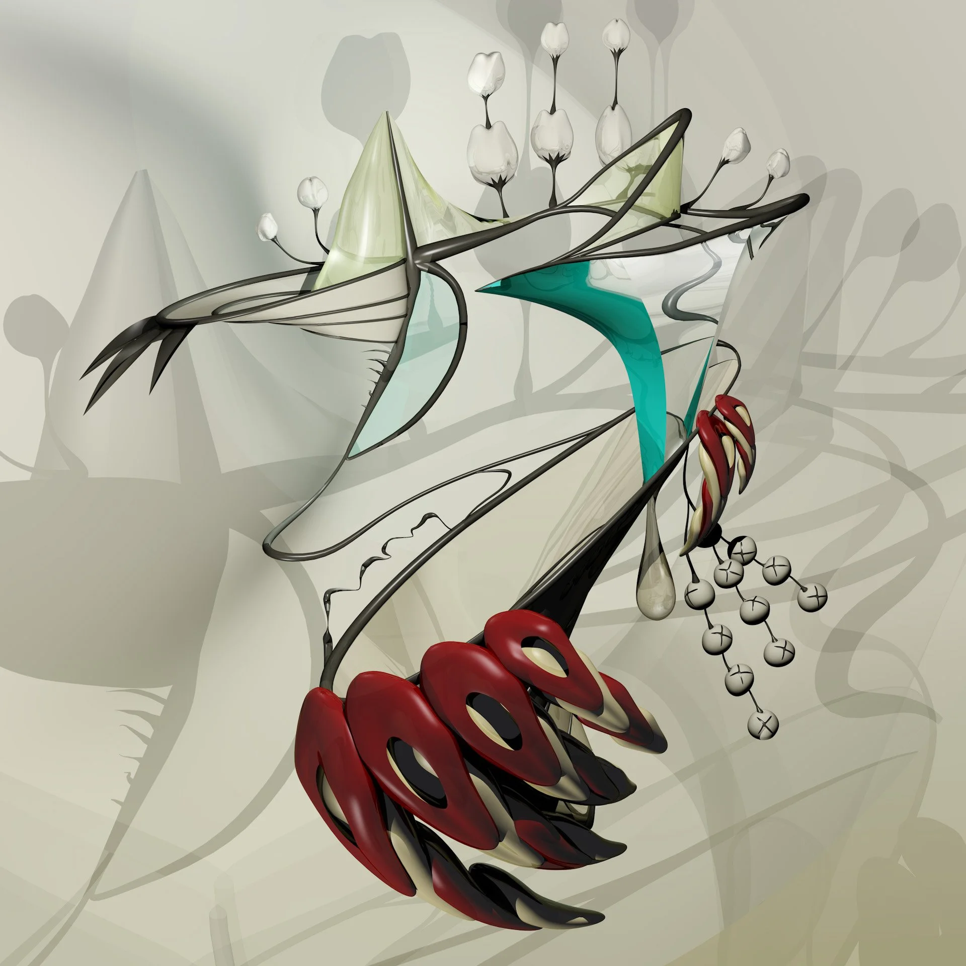 pareidolia - Printed Digital Rendering - 19" x 19" - 2021 