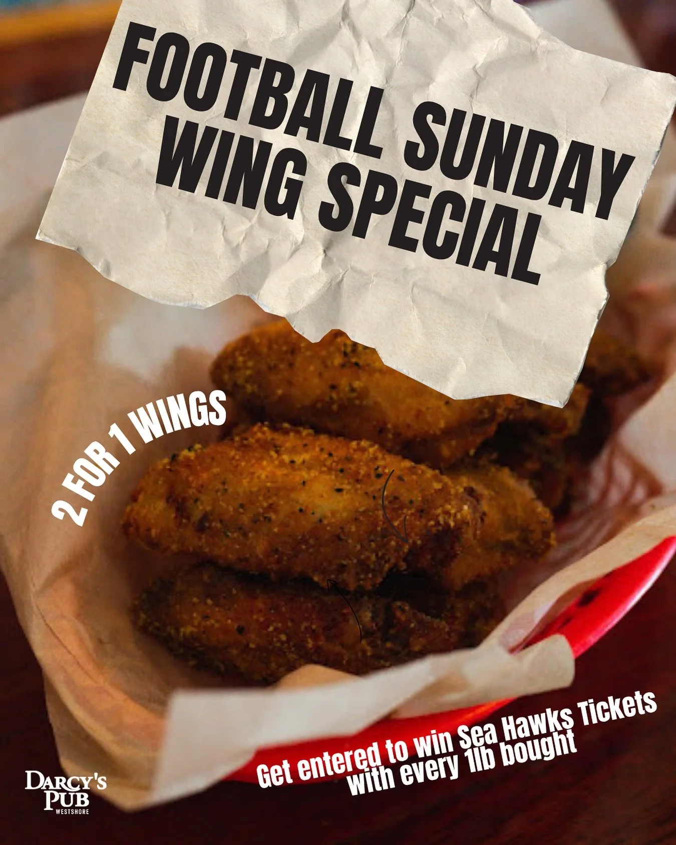 What&rsquo;s better than wings &amp; football? Getting put in a draw to win Seahawks tickets for Dec 18th 🏈 

#football #seahawks #chickenwings #victoria #victoriabc #footballsunday #wingspecial #downtownvictoria #foodspecial #prizes