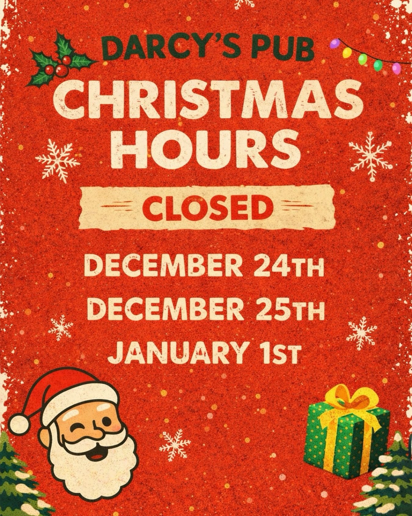 Holiday hours 🎄❄️ 

#downtown #victoria #livemusic #holidays #christmashours