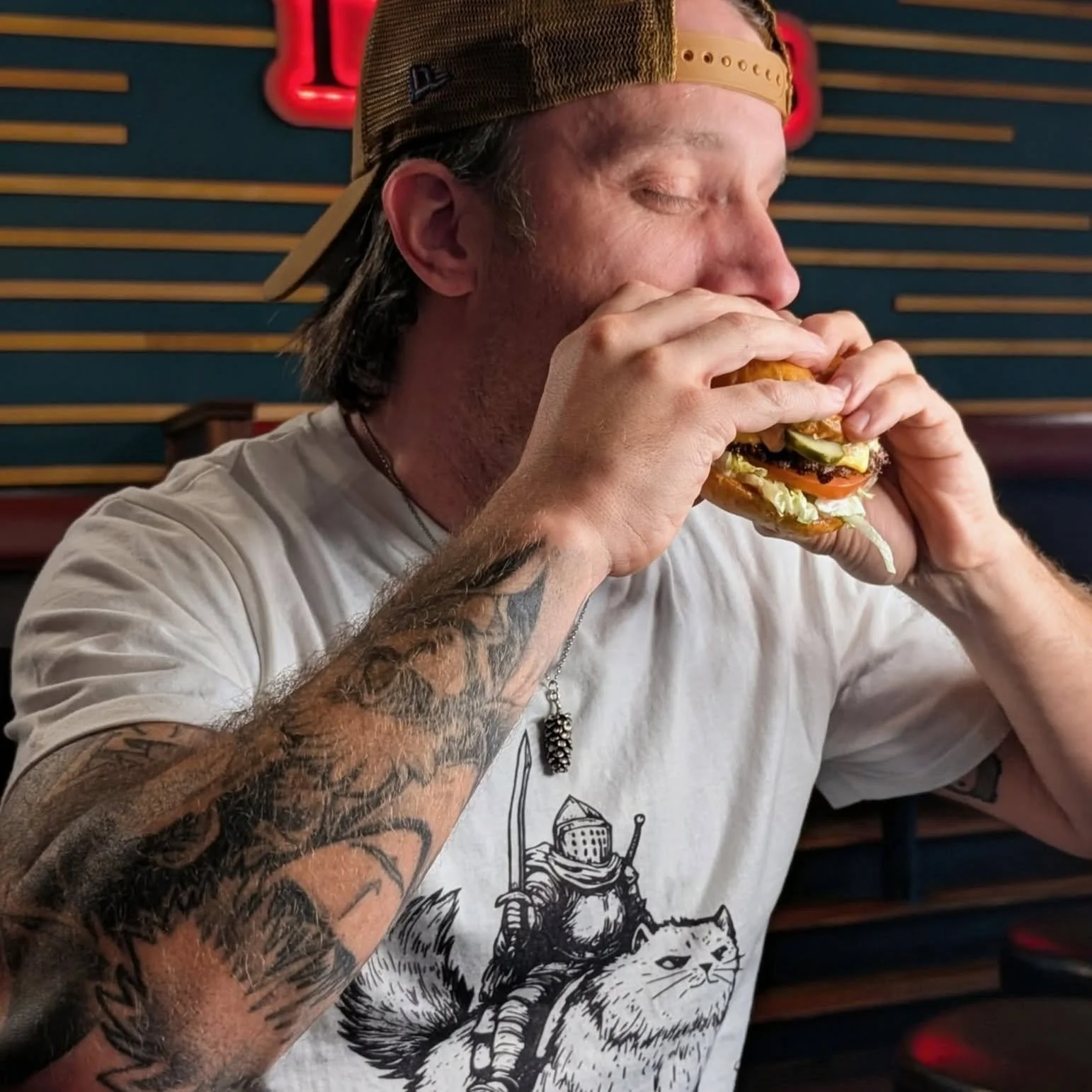 Happiness between two buns. $4.99 Smash Burgers all day 
**with purchase of a feature pint**

 #weekdayevents #downtownvictoria #foodspecial #victoria