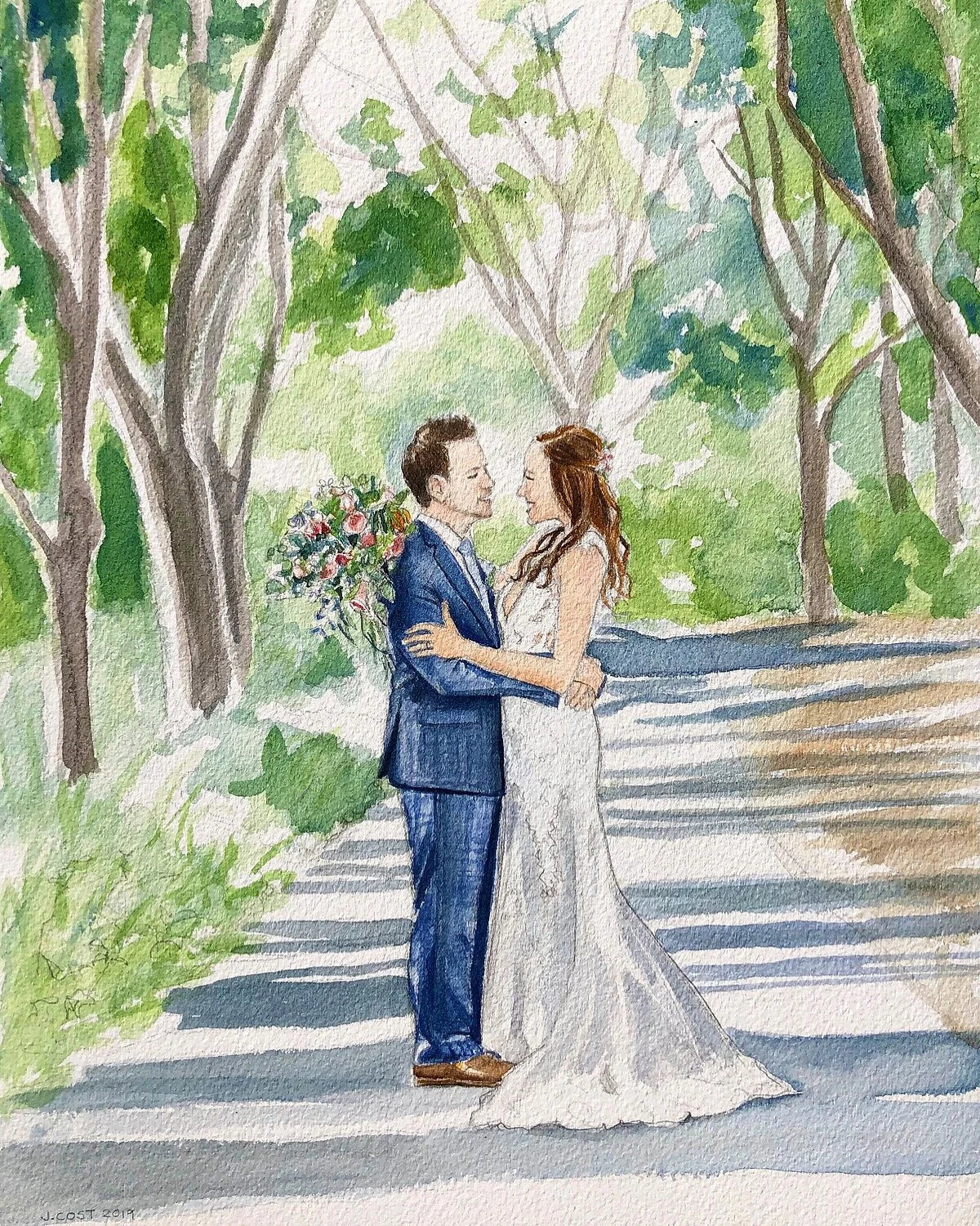   Walnut Creek, California  (2019) Watercolor on paper, 12" x 9" Sold 