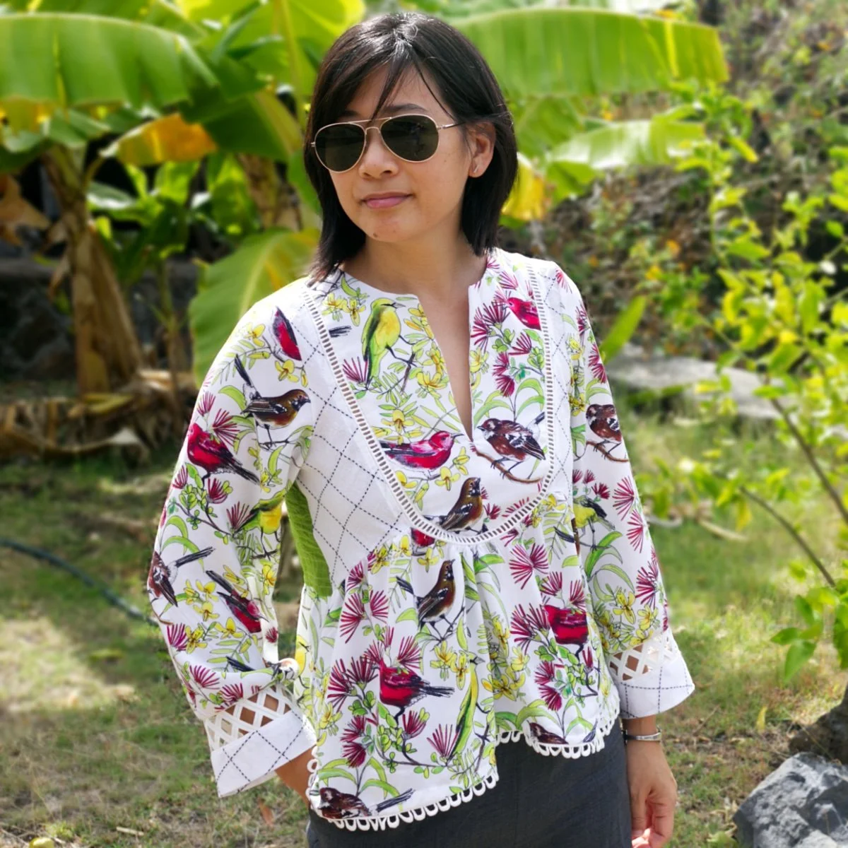 Native Hawaiian Birds Textile (Fabric by the Yard)