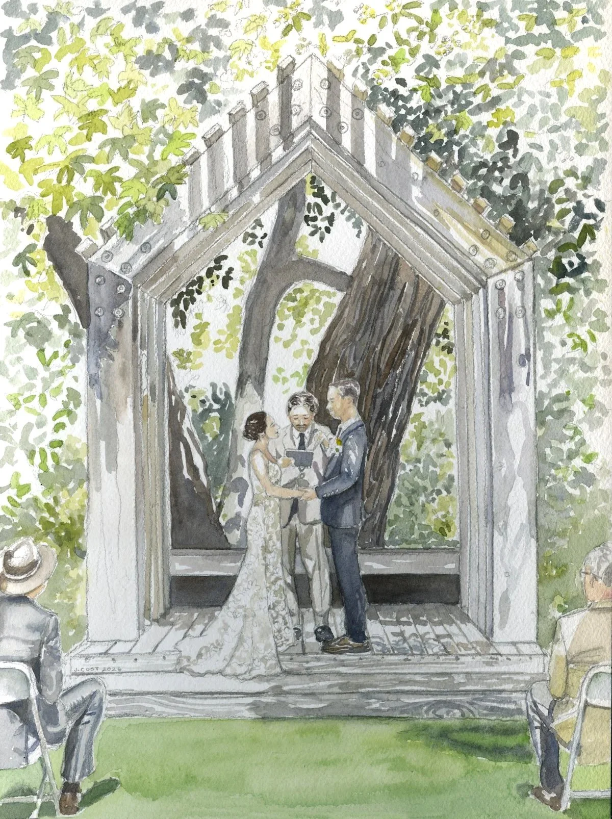   San Luis Obispo, California  (2026)  Watercolor on paper, 12” x 9”  In a private collection 