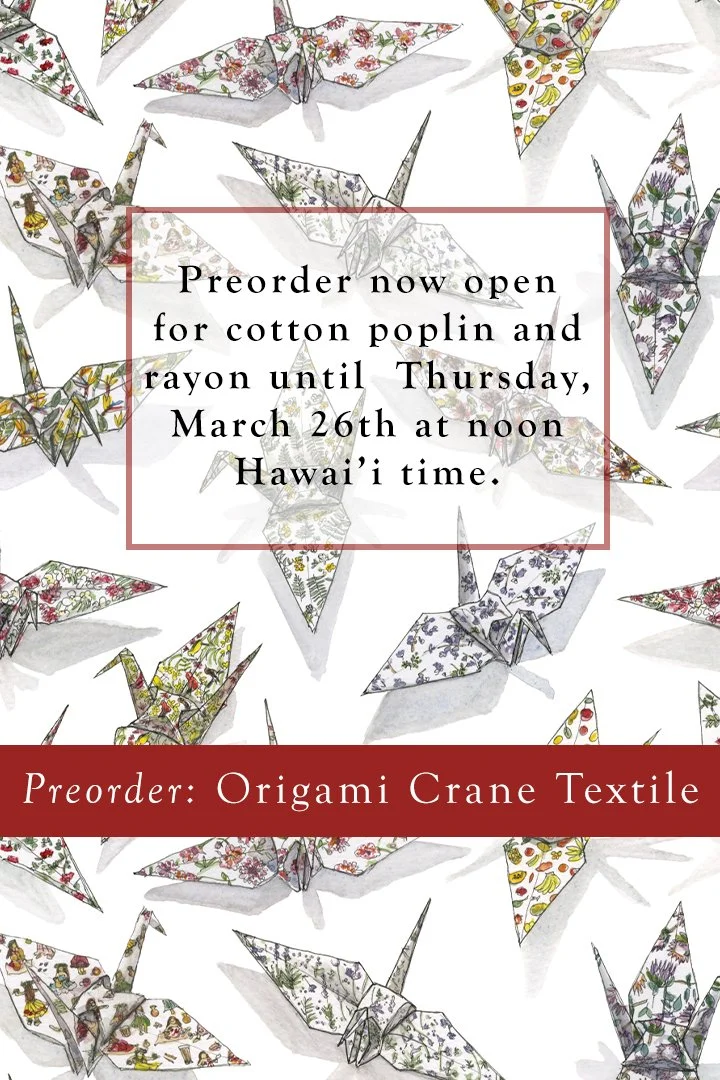 PREORDER: Origami Crane Textile (Fabric by the Yard)