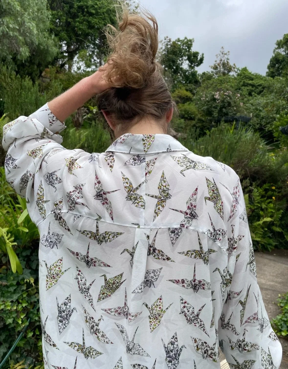 Origami Crane Textile (Fabric by the Yard)