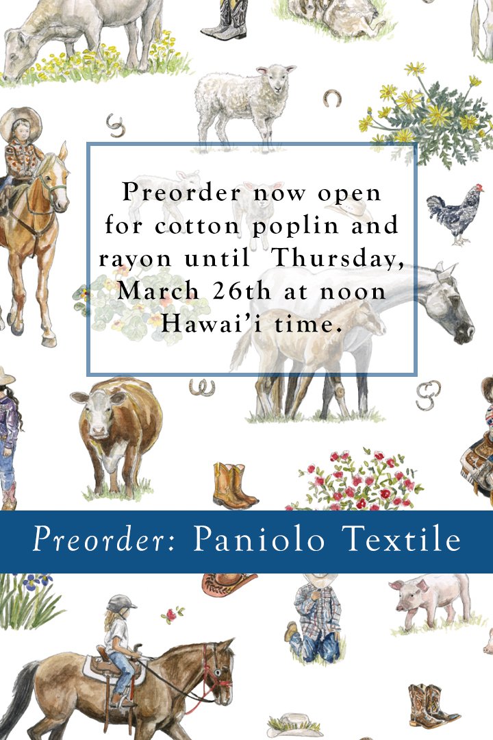 PREORDER: Paniolo Textile (Fabric by the Yard)