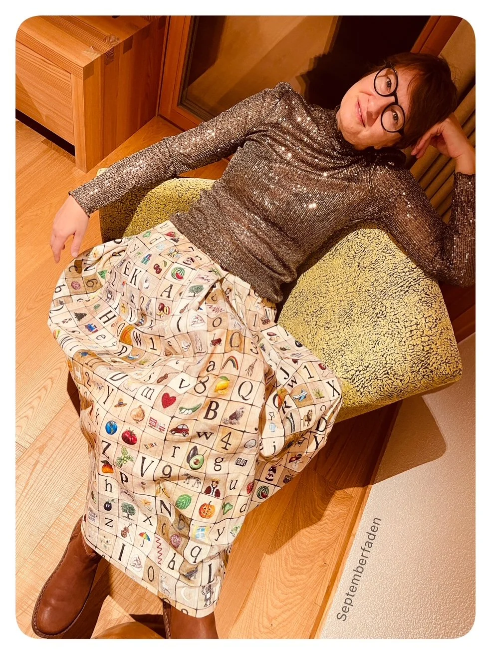 Alphabet Block Textile (Fabric by the Yard)