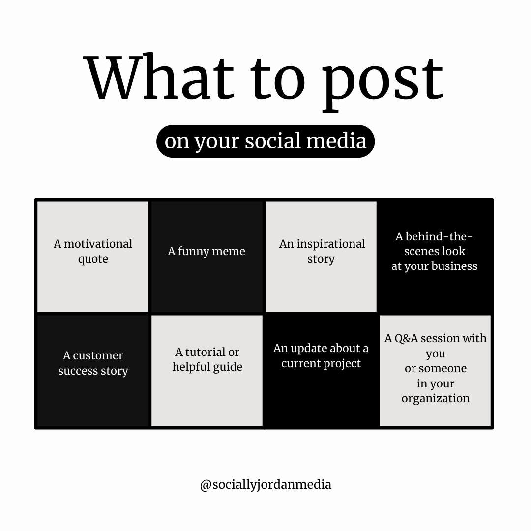 SAVE this post for when you are struggling on what to post!