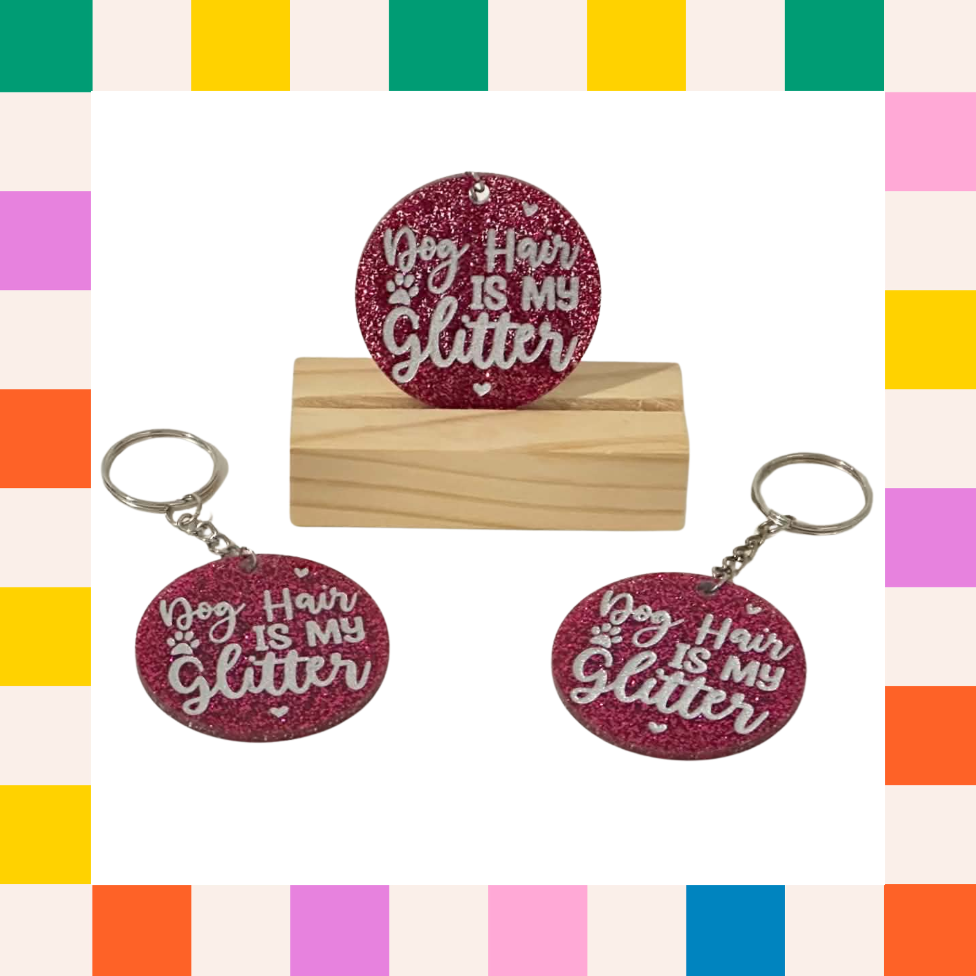 Glitter Keyring