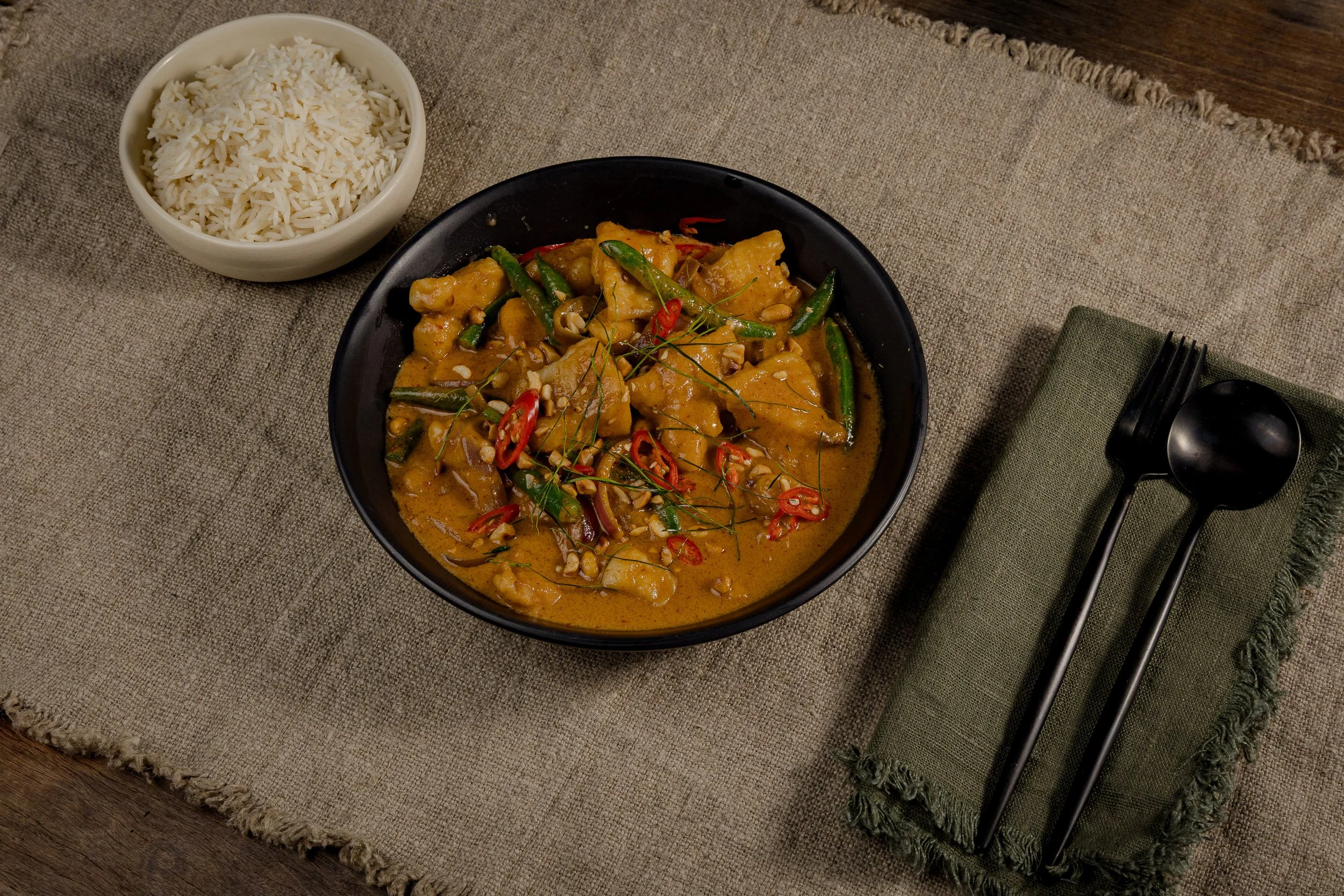 Fried Fish Penang Curry 