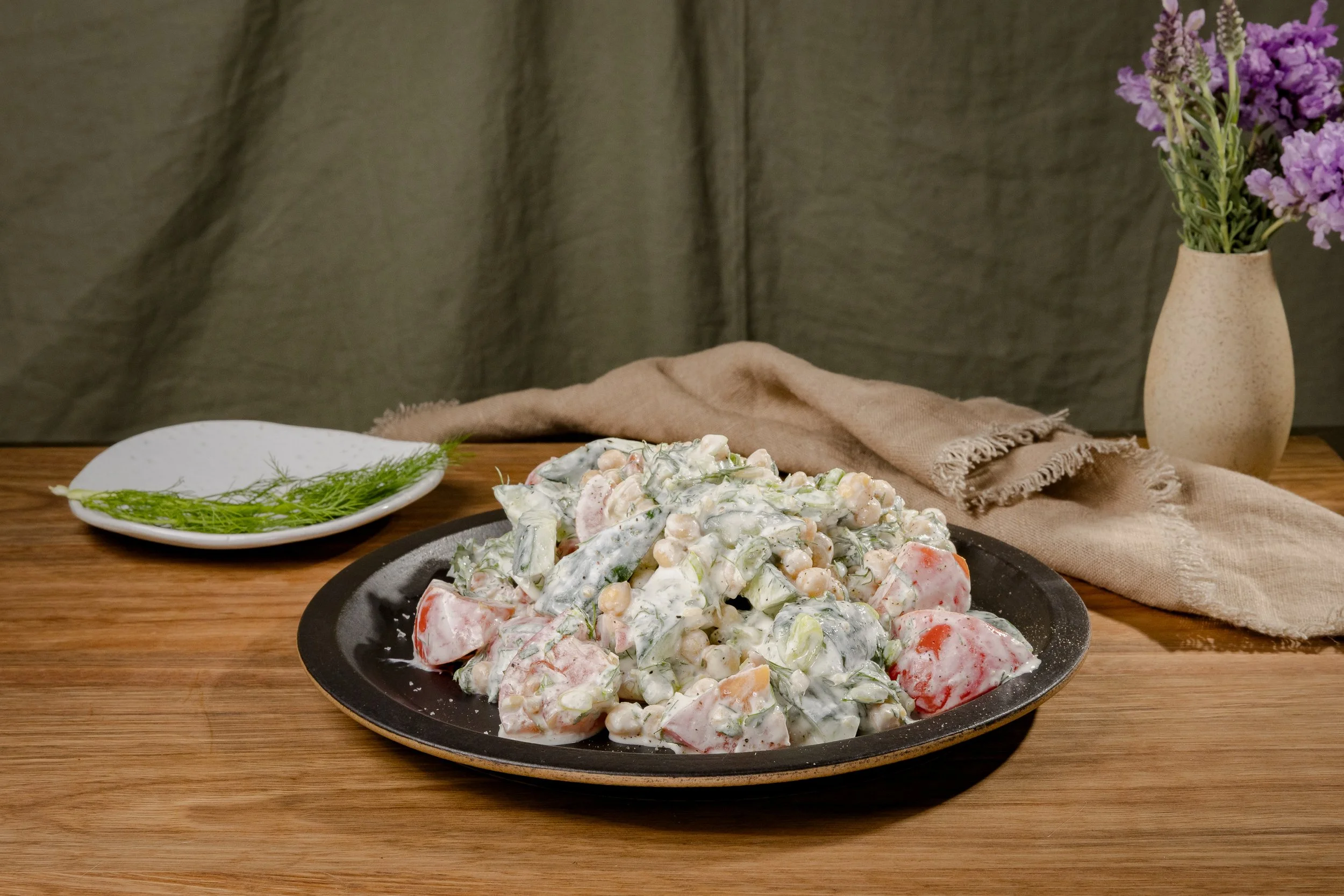 Chop Salad with Preserved Lemon &amp; Yoghurt Dressing