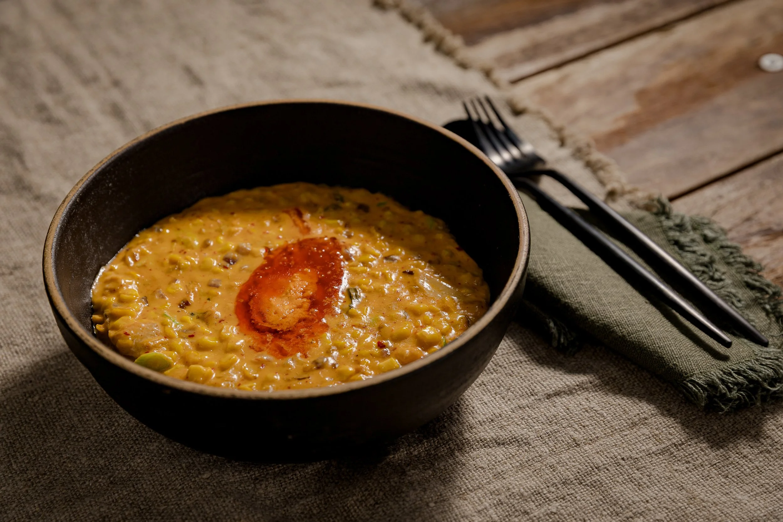 Spicy Korean Creamed Corn