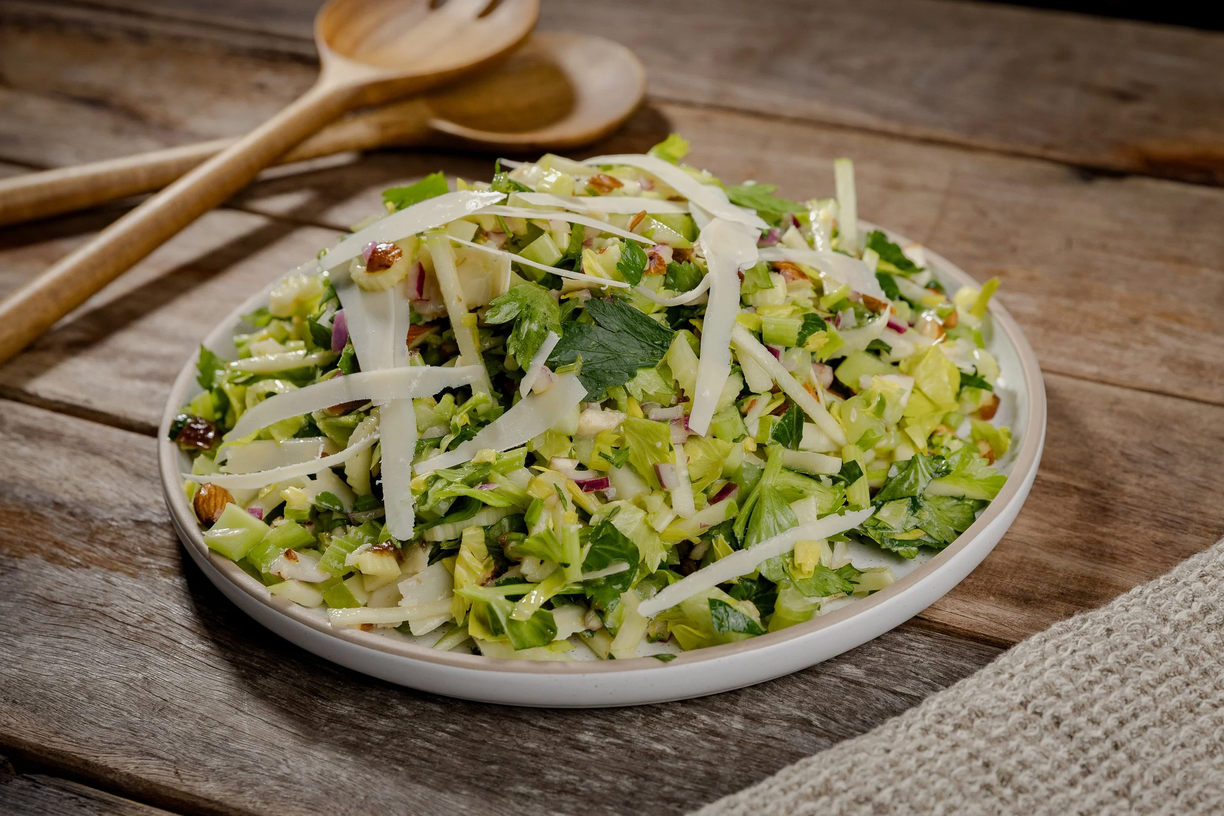 Celery Salad with Date, Almonds &amp; Parmesan