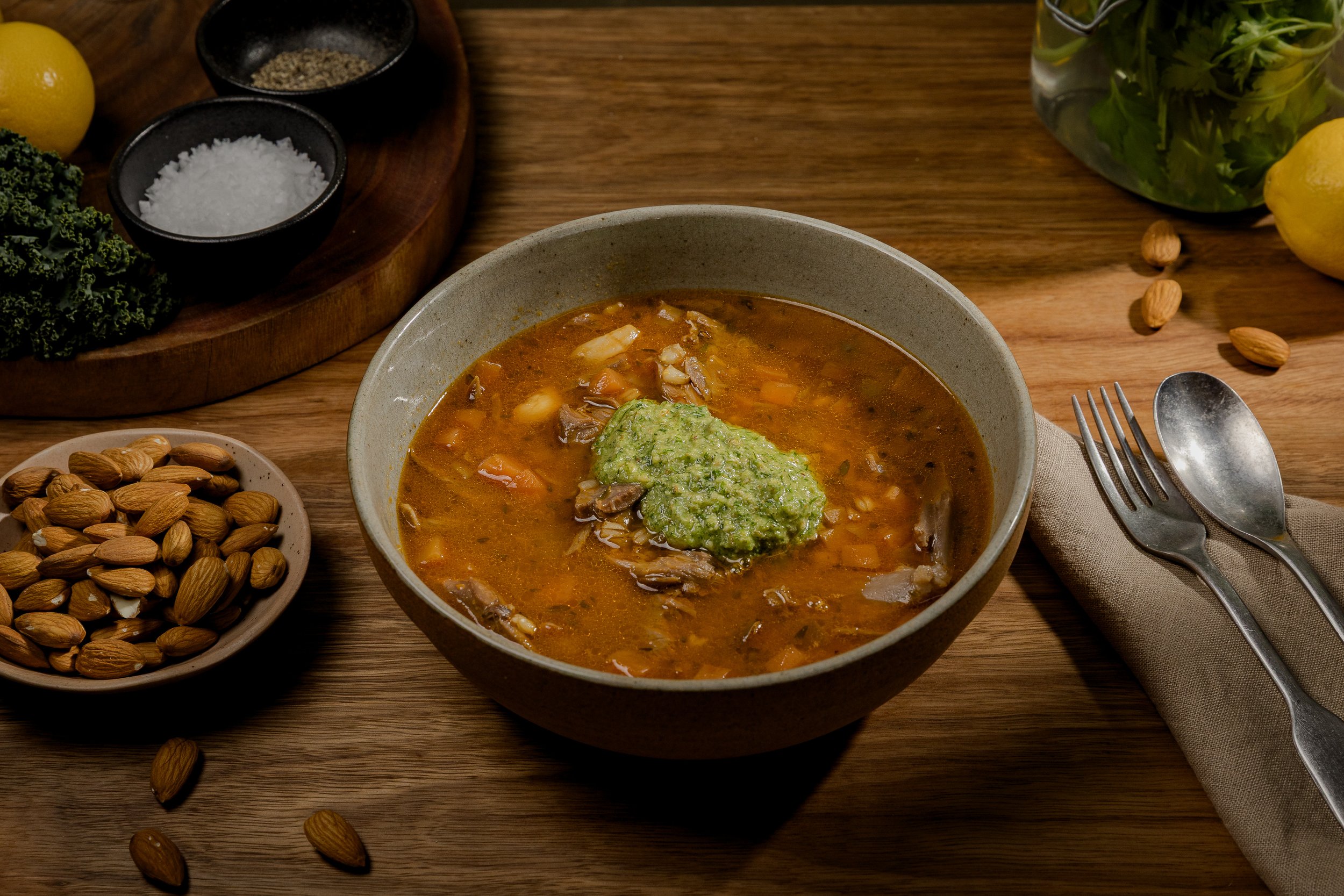 Lamb Shank and Pearl Barley Soup