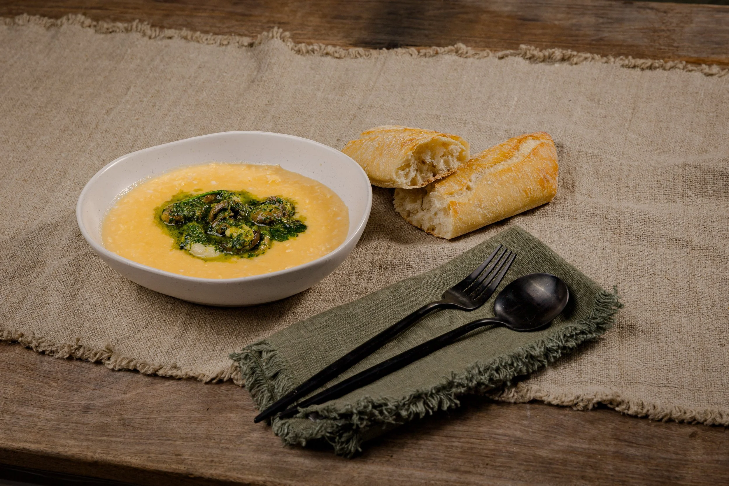 Soft Scrambled Eggs with Garlic Butter Mushrooms