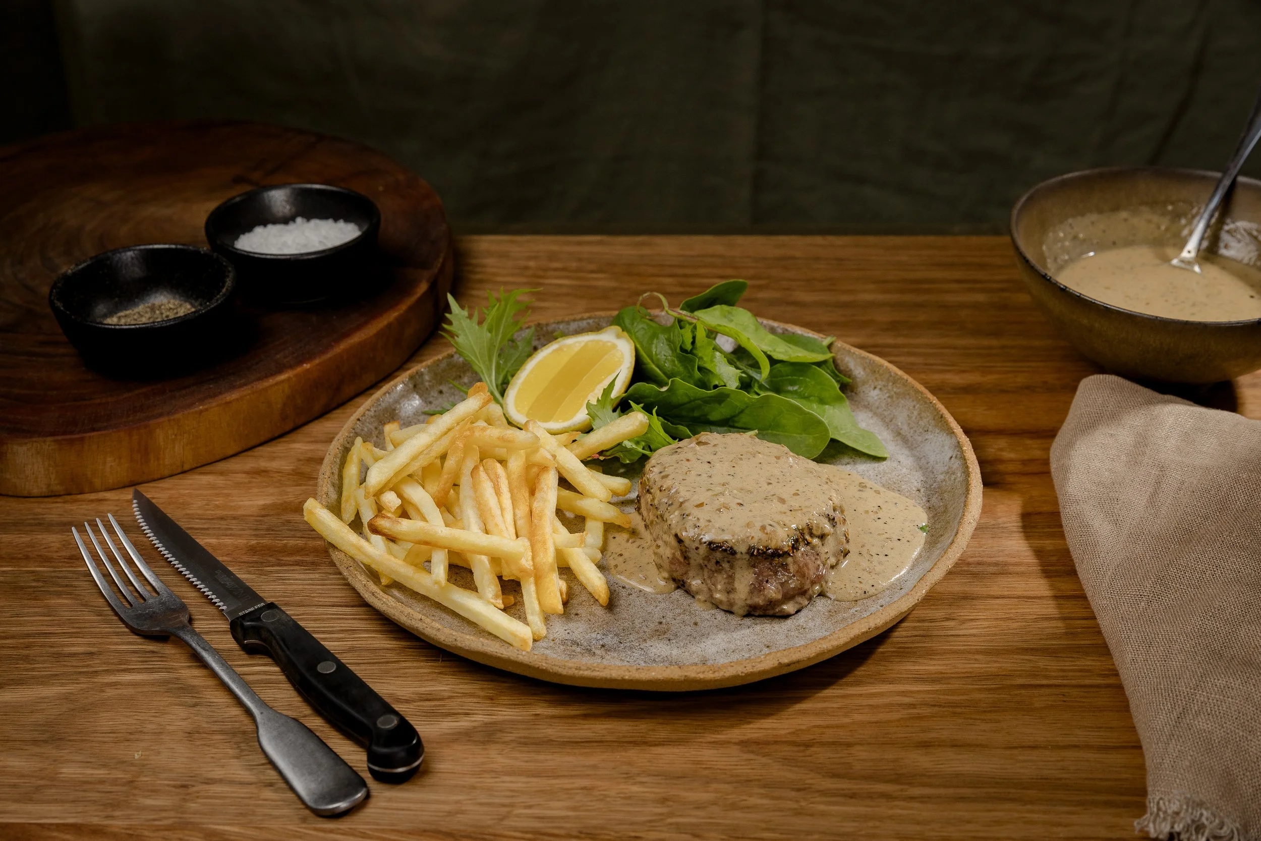 Proper Steak Au Poivre