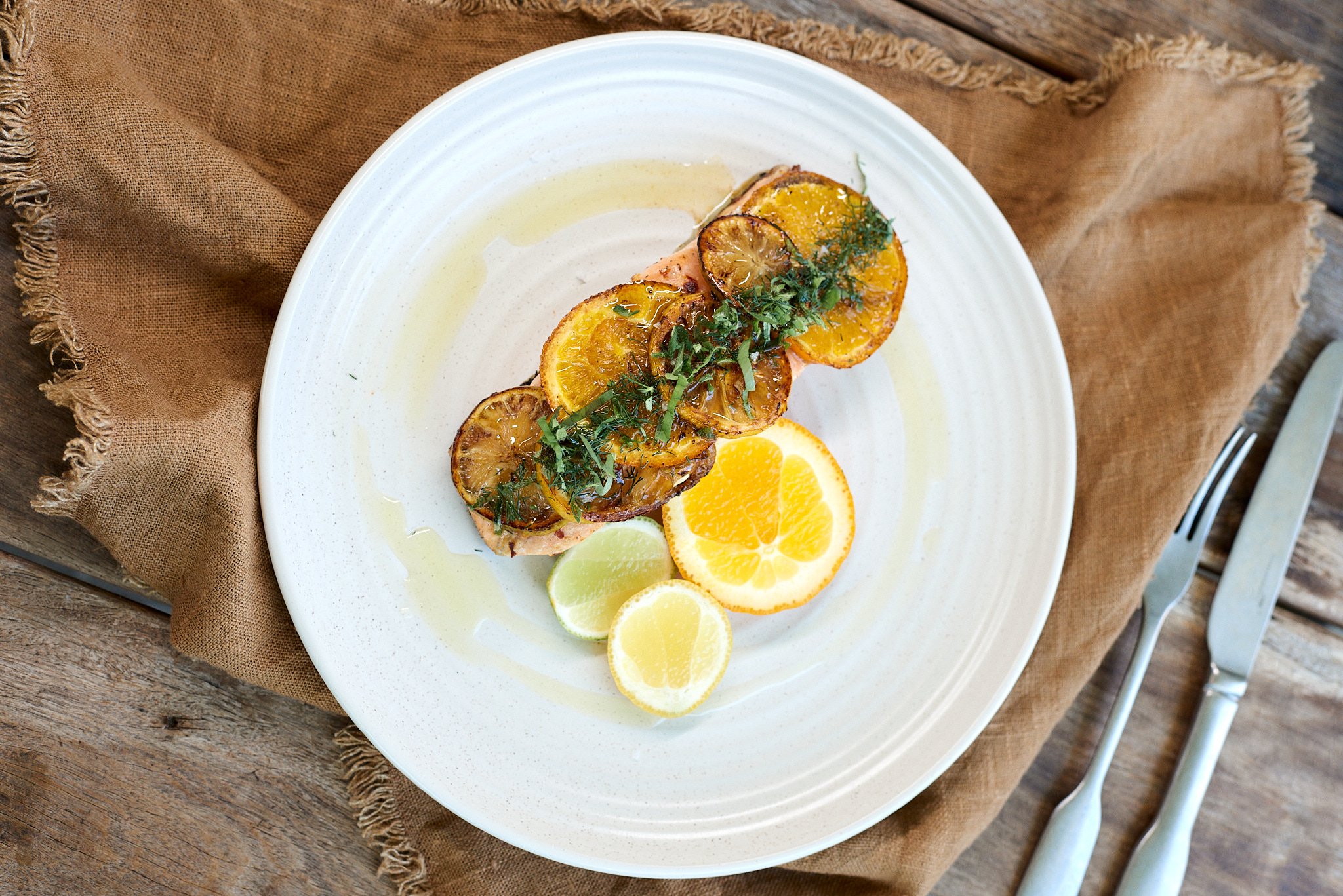 Citrus &amp; Olive oil Baked salmon