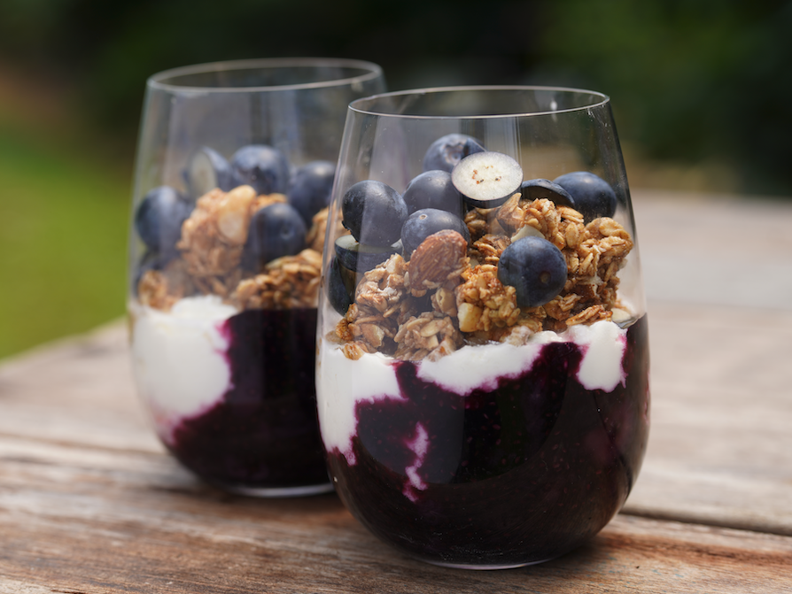 Blueberry Granola Pots