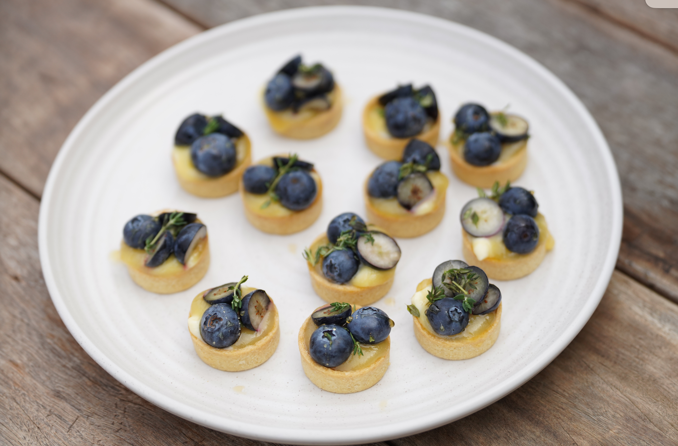 Petite Blueberry and Lemon Tarts