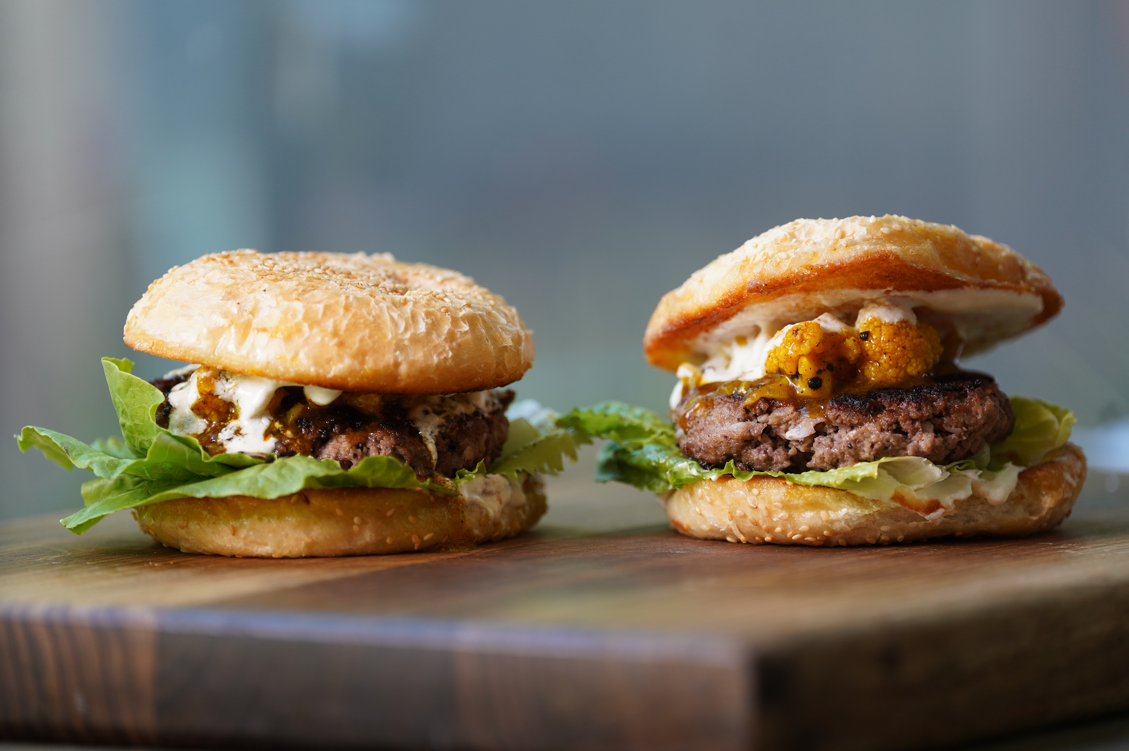 Kangaroo Burger with Wattleseed Pickled Cauliflower