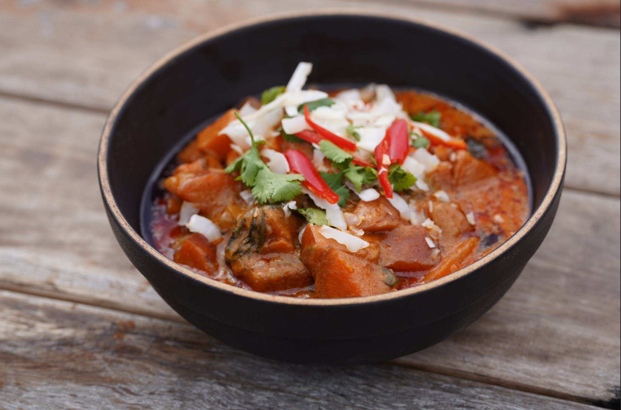 Sweet Potato with Spinach Curry 