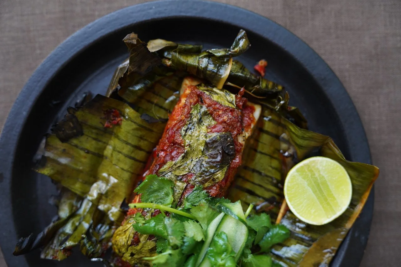 Indonesian Grilled Fish in Banana Leaf