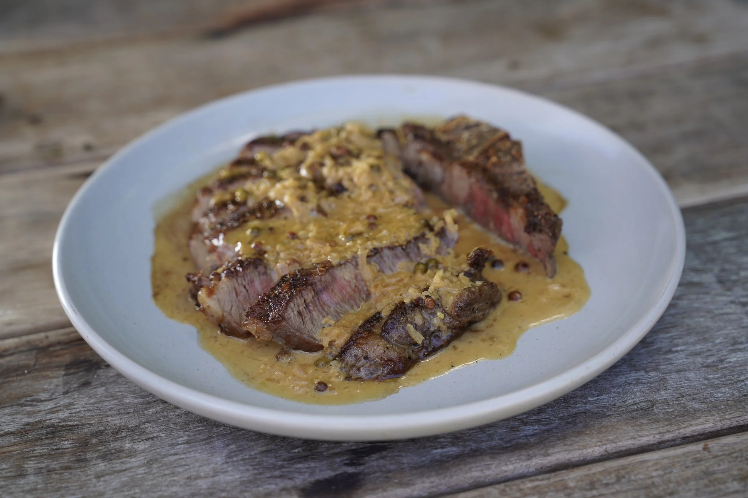 Rib-eye with Szechuan and Miso sauce 