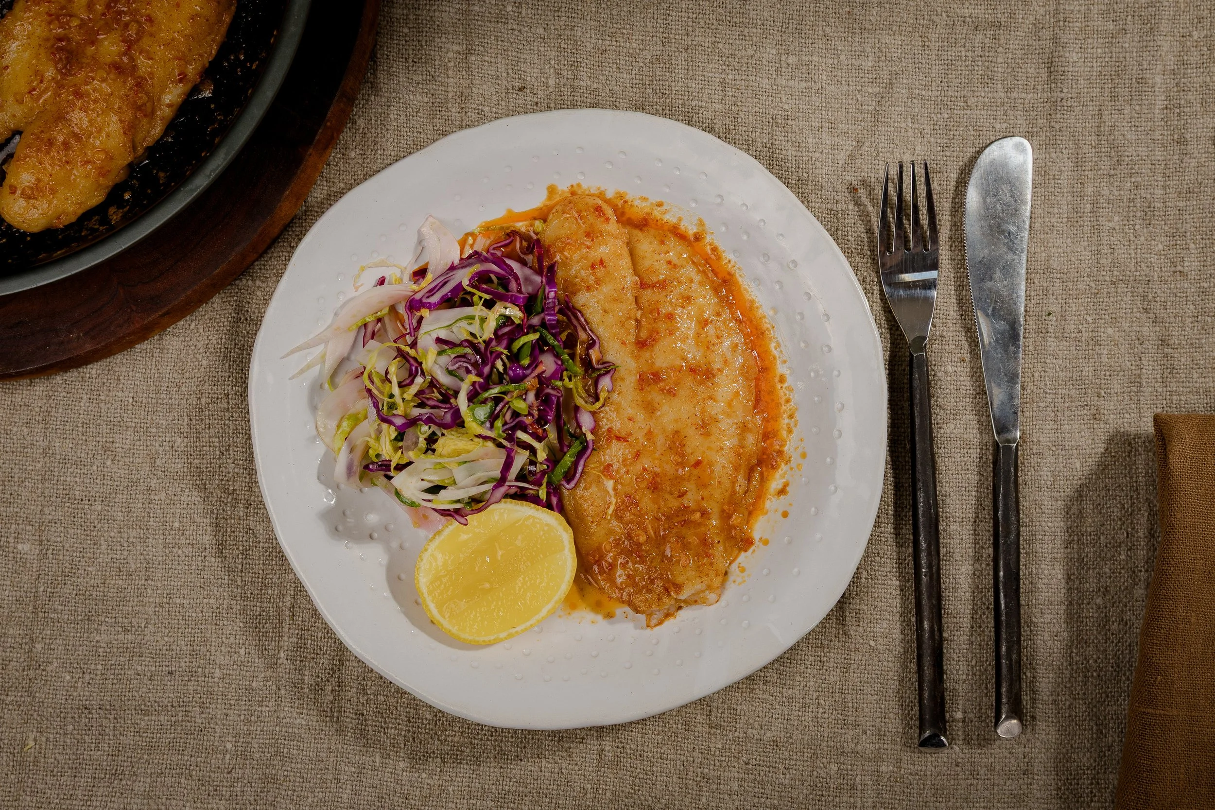 Paprika &amp; Chilli Butter Snapper with Slaw