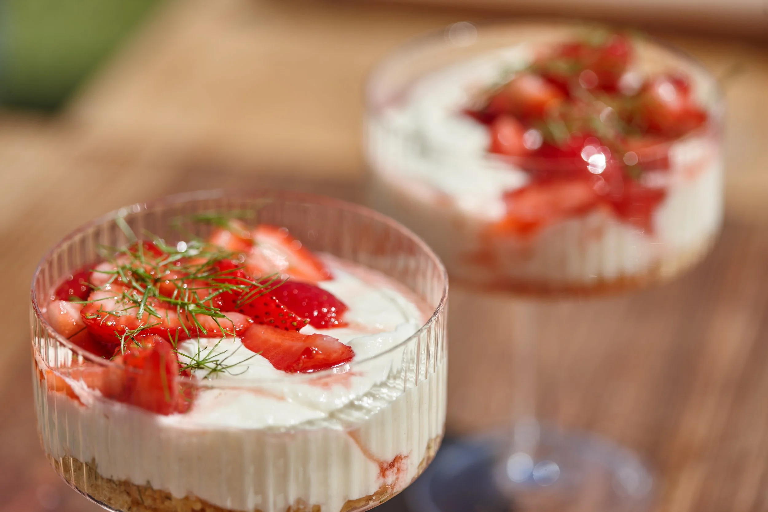 Strawberry Cheesecake Pots
