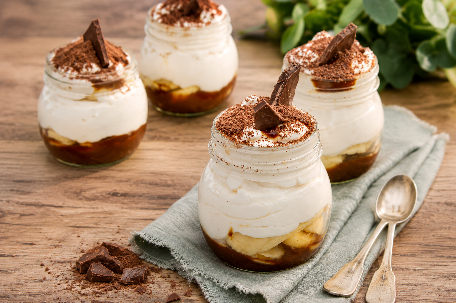 Chocolate Banoffee Pots
