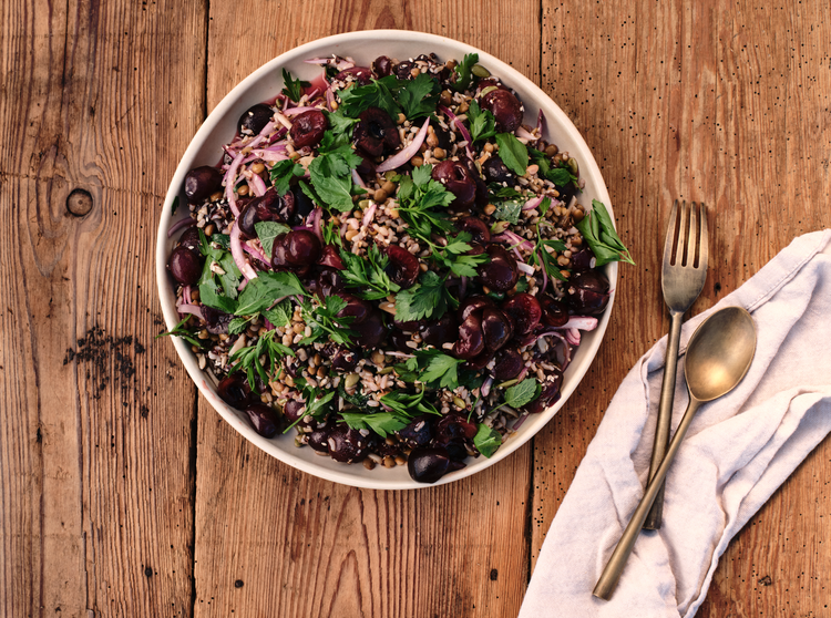 Mixed Grain & Cherry Salad — Farm to Fork