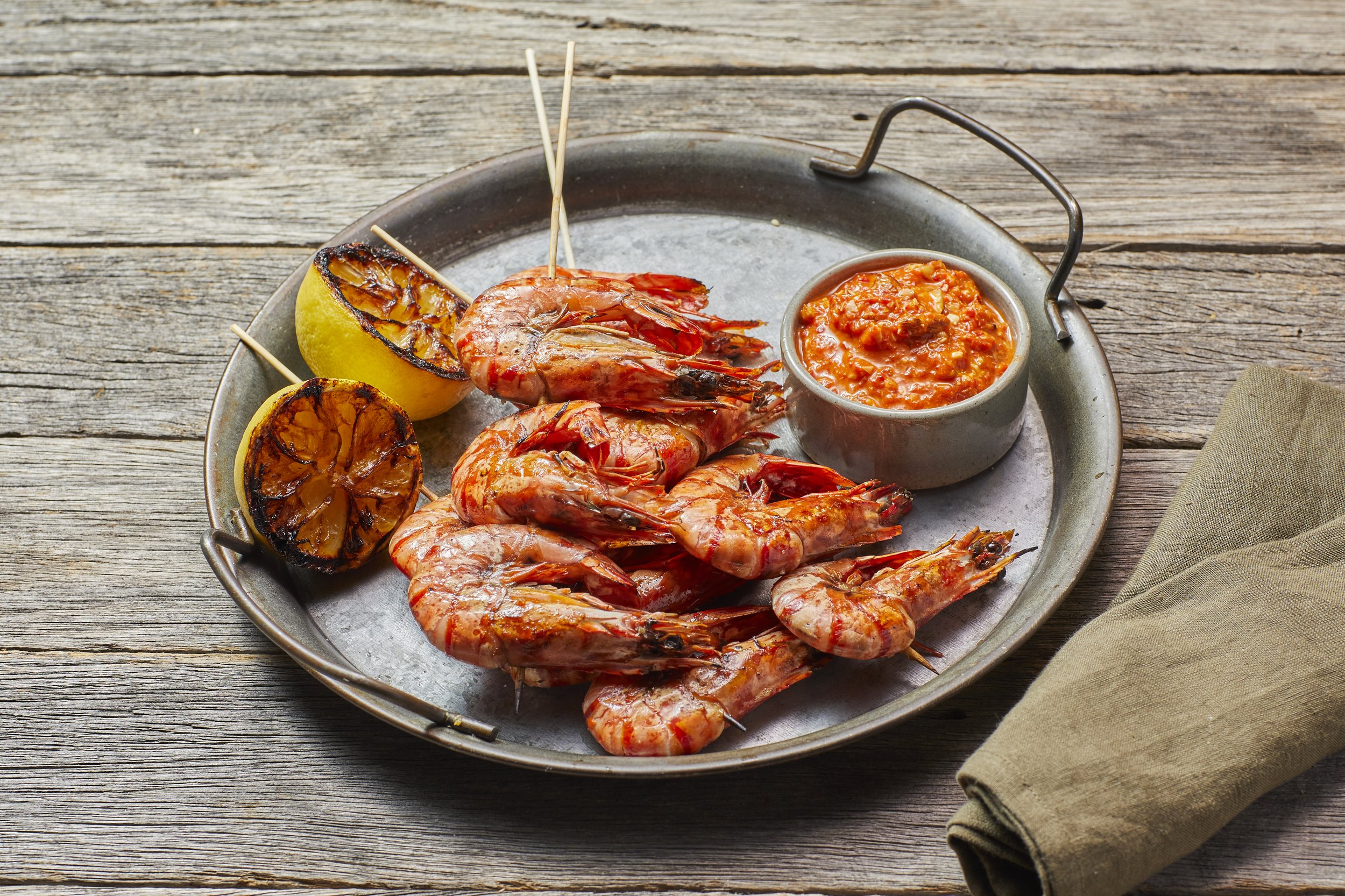 Jumbo Shrimp with Romesco Sauce Recipe