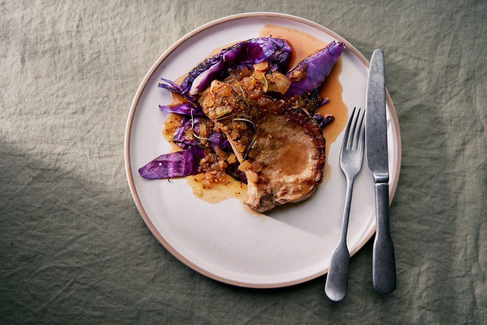 Pork Chop with Marmalade Mustard Sauce — Farm to Fork