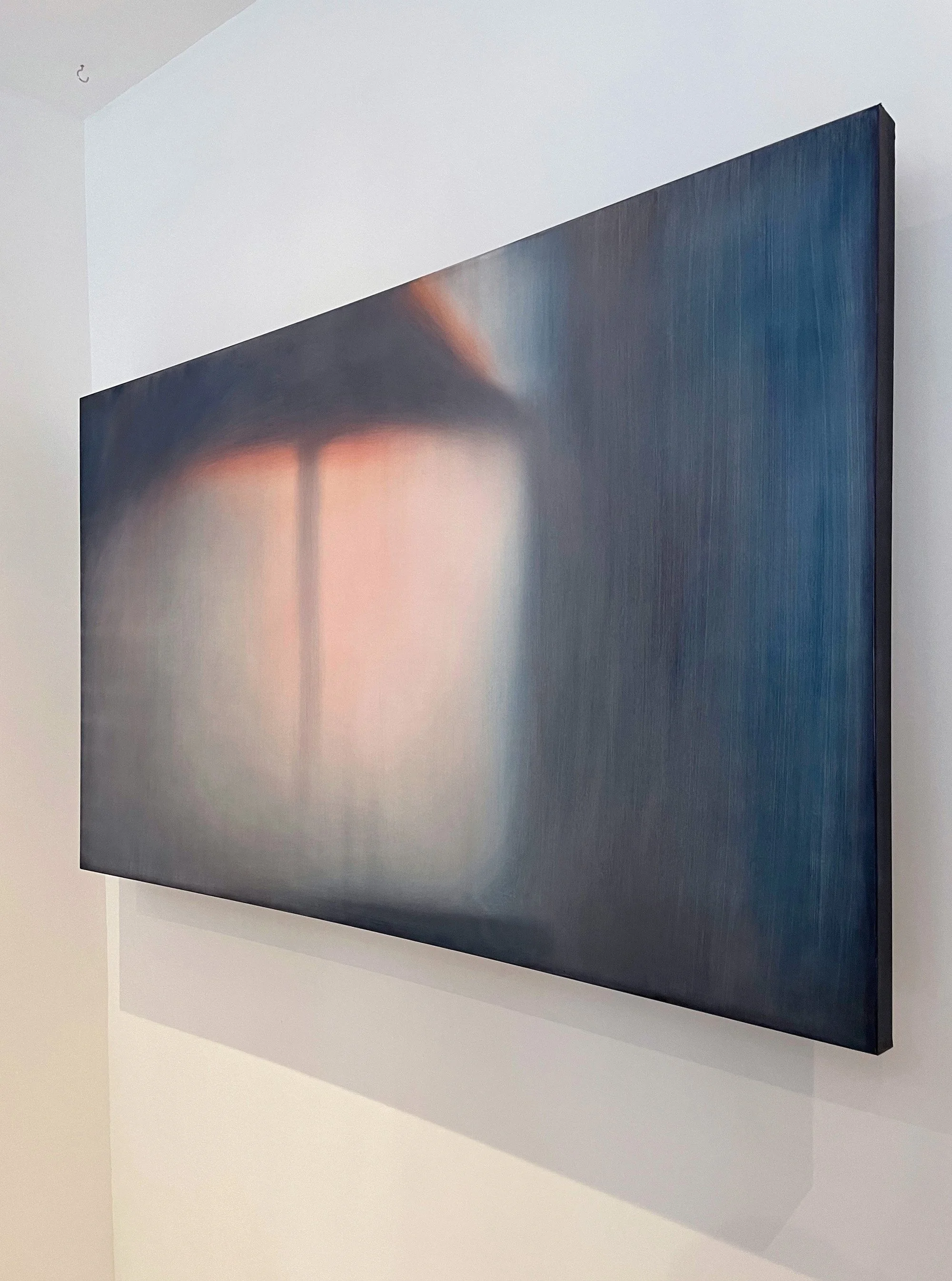   Twilight Fragmented,  oil on shower curtain, 90 × 120 cm 
