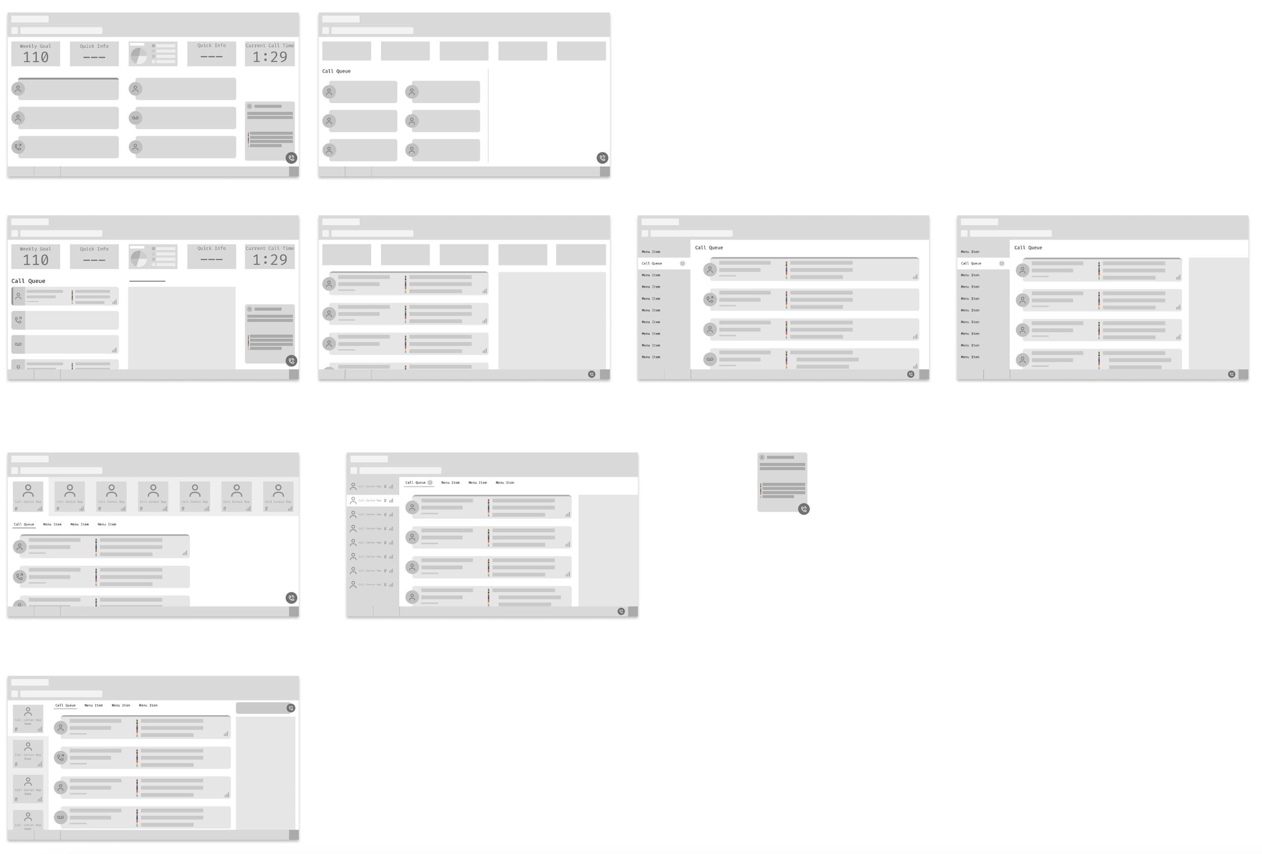 Scheduling wireframes