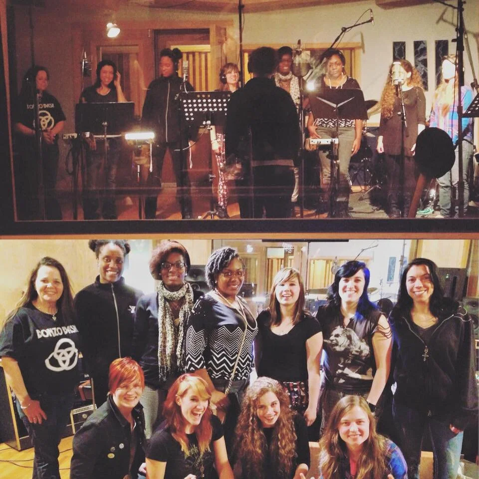 Maverick conducting a choir recording session, Soundscape Boston Studios, Boston, MA