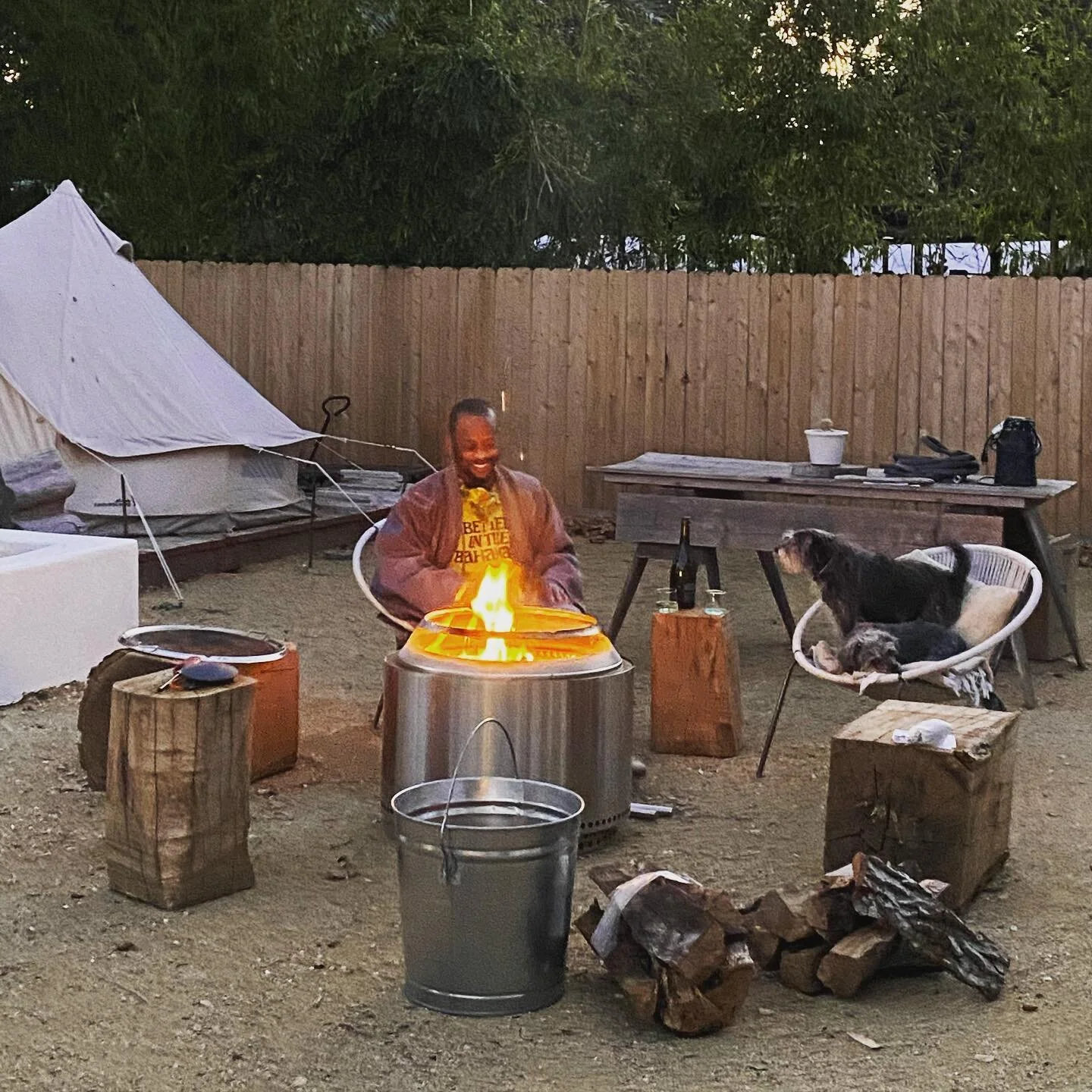 Evenings with those we hold dear.  Celebrating my sprained wrist while building out my stock tank pool filter system 😂🔧⛑