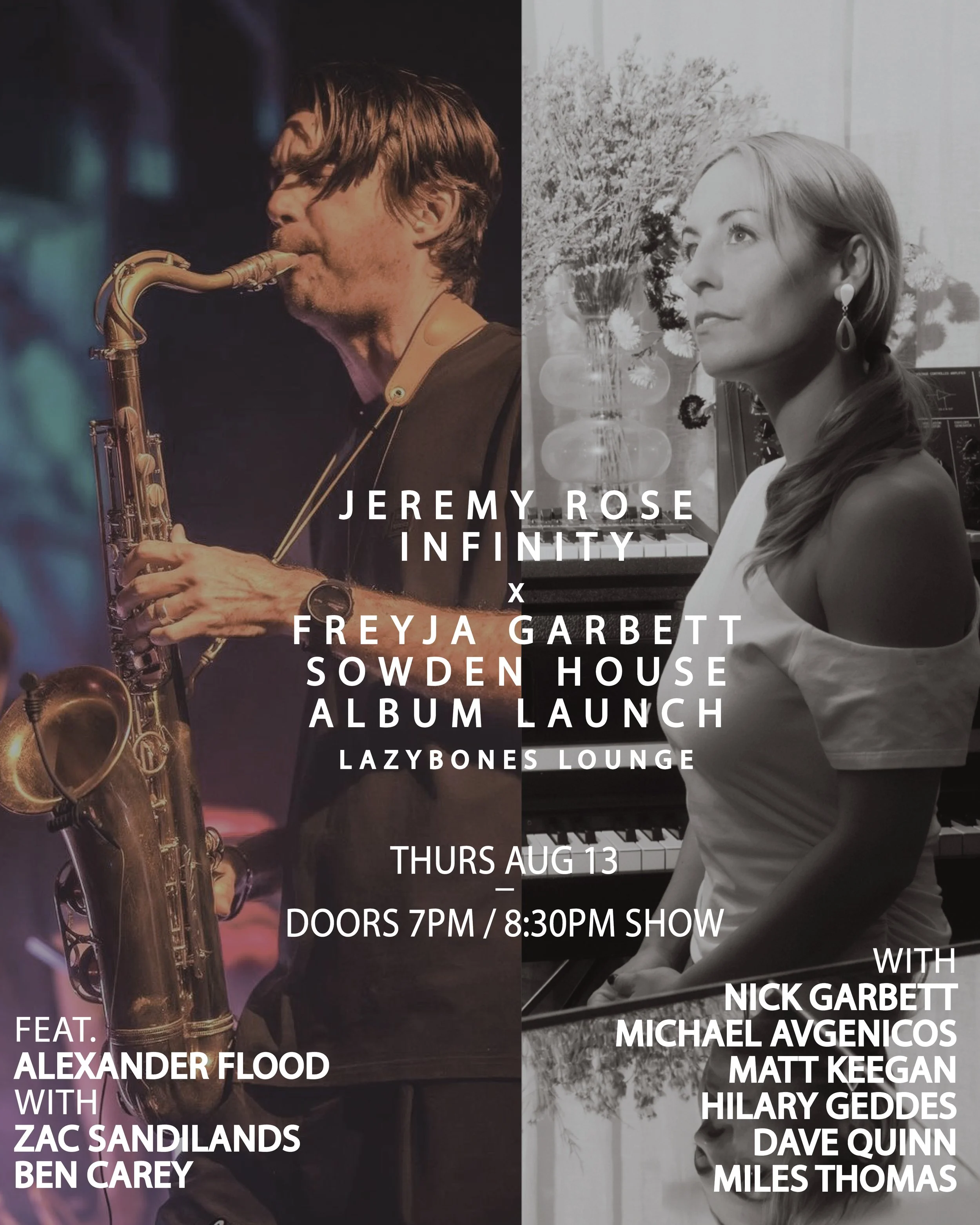 Jeremy Rose's Infinity feat. Alexander Flood x Freyja Garbett's Sowden House Album Launch