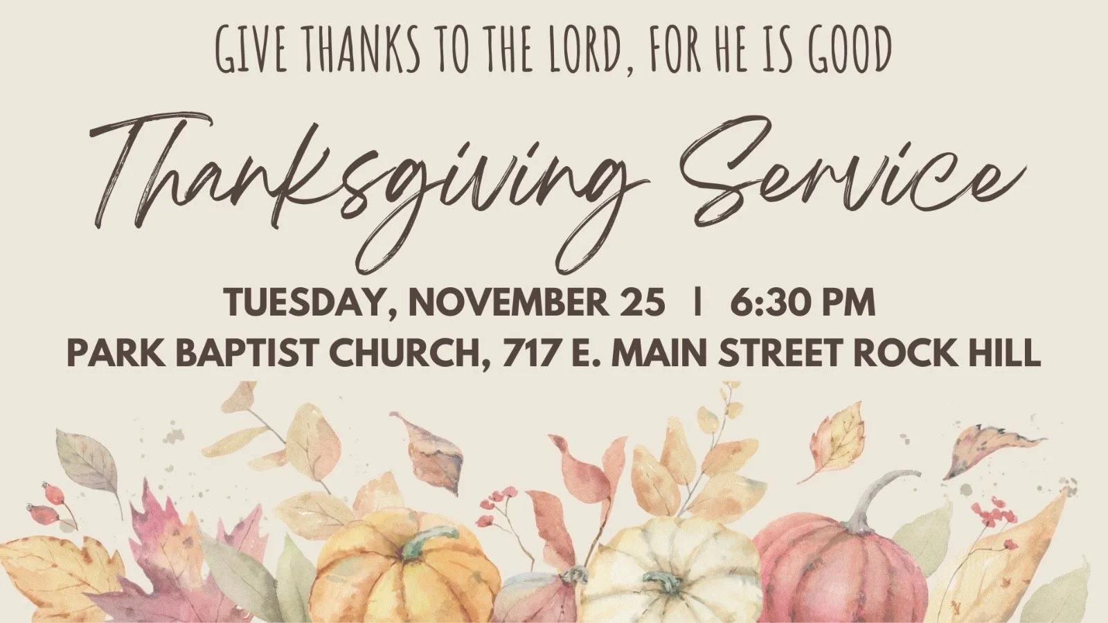 Joint Thanksgiving Service 