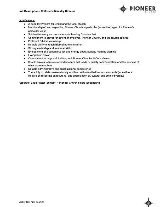 Children s Ministry Job Description Pioneer Church children-s-ministry-job-description-pioneer-church