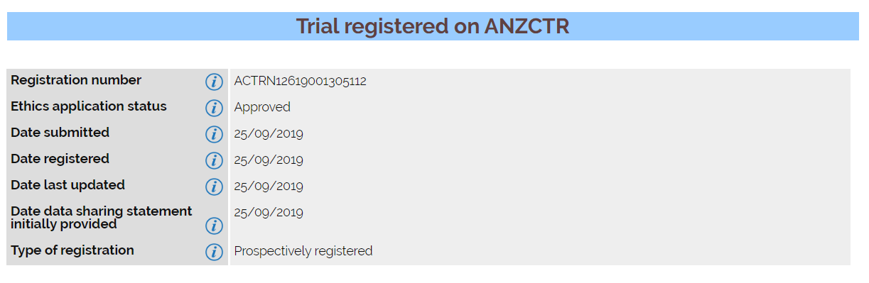 The iCOMP Study has now been registered!