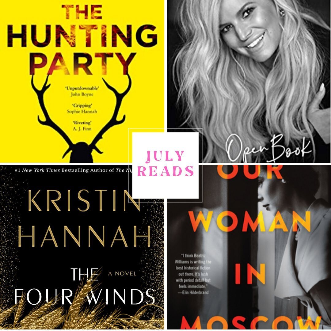 July Reads. 

1. The Hunting Party by @lucyfoleyauthor: I read The Guest List last summer (I think) and this is sort of the same kind of story: a group of friends, isolated vacation spot, who dunnit murder mystery. This time, it&rsquo;s  set at a hun