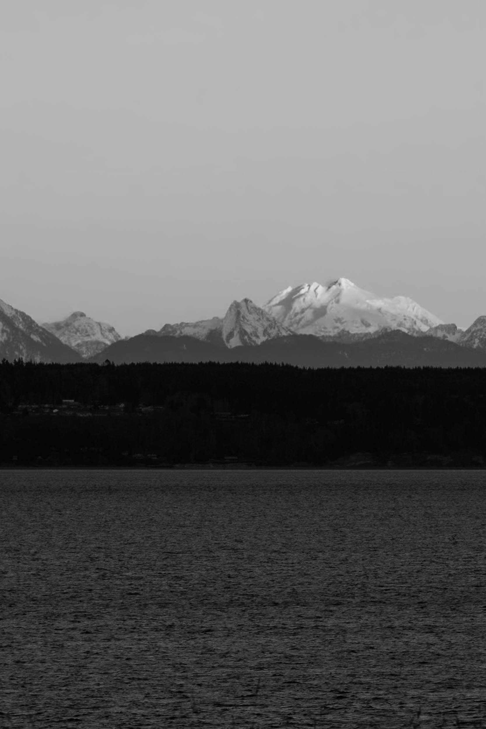 View of the Cascades from Fort Worden