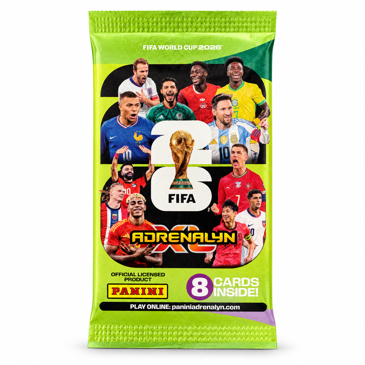 2026 PANINI ADRENALYN XL FIFA WORLD CUP CARDS – SINGLE PACK (8 CARDS)