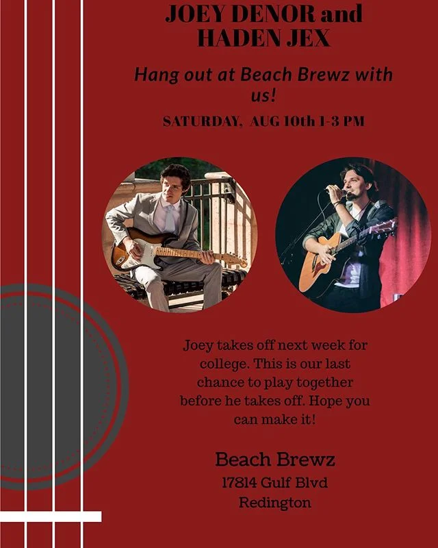 Come on over to Beach Brewz tomorrow! @joeydenor and I are playing there from 1-3. See you there!