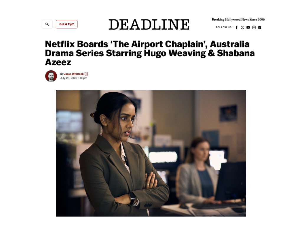Netflix Boards ‘The Airport Chaplain’, Australia Drama Series Starring Hugo Weaving & Shabana Azeez